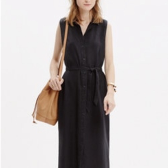 linen button down midi dress